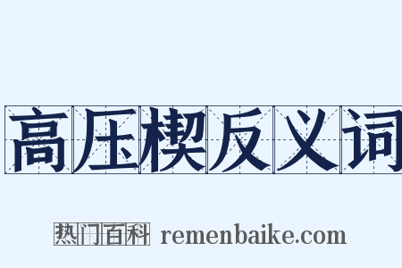 高压楔反义词是什么意思的图片